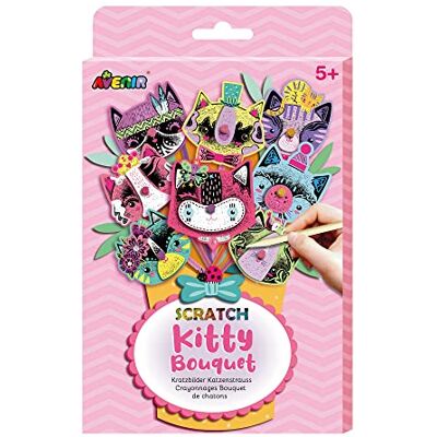Avenir 6301731 Kras Foto's Knutselset Kattenboeket, DIY Creatieve set voor kinderen vanaf 5 jaar, zelf bloemenboeket maken, boeket Avenir 6301731 Kras Foto's Knutselset Kattenboeket, DIY Creatieve set voor kinderen vanaf 5 jaar, zelf bloemenboeket maken, boeket