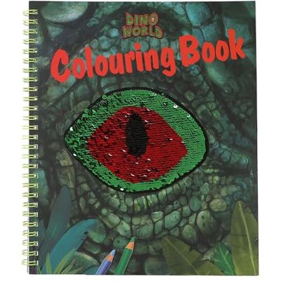 Depesche 12757 Dino World Kleurboek met paillettenmotief, met 20 pagina's om dinosaurusmotieven te maken, inclusief stickervel Depesche 12757 Dino World Kleurboek met paillettenmotief, met 20 pagina's om dinosaurusmotieven te maken, inclusief stickervel