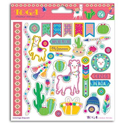 Toga STF109 stickers, meerkleurig, 15 x 17,5 x 0,2 cm Toga STF109 stickers, meerkleurig, 15 x 17,5 x 0,2 cm