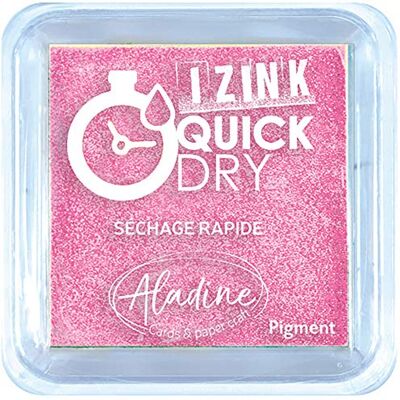 Aladine Izink Quick Dry stempelkussen, 5 x 5 cm, pastelroze Aladine Izink Quick Dry stempelkussen, 5 x 5 cm, pastelroze
