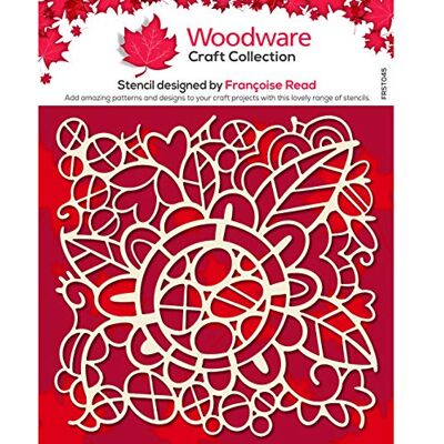 Woodware FRST045 Stencil Francoise Collection – Flower Doodle – sjabloon, doorzichtig, 6,8 x 6,8 inch Woodware FRST045 Stencil Francoise Collection – Flower Doodle – sjabloon, doorzichtig, 6,8 x 6,8 inch