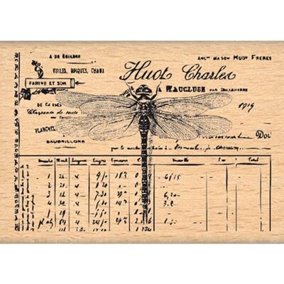 Florilèges Design FE213009 - beige-groen - 5x7x2,5 cm - houten frame - stempel Florilèges Design FE213009 - beige-groen - 5x7x2,5 cm - houten frame - stempel