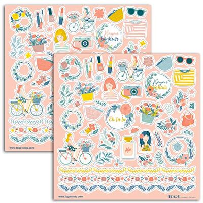 Toga 88 Stickers Oh La La, meerkleurig, niet van toepassing Toga 88 Stickers Oh La La, meerkleurig, niet van toepassing