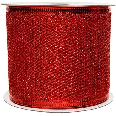 Zarivy Rood glinsterend lint, 270 x 6,3 cm, ideaal om een feestelijke touch aan je decoraties te geven. Perfect voor geschenken, arrangementen en speciale gelegenheden. Laat je creaties glanzen! Zarivy Rood glinsterend lint, 270 x 6,3 cm, ideaal om een feestelijke touch aan je decoraties te geven. Perfect voor geschenken, arrangementen en speciale gelegenheden. Laat je creaties glanzen!