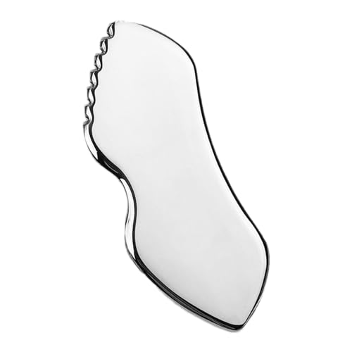 Generic Gua Sha gezichtshulpmiddelen, Guasha hulpmiddel voor gezicht, Roestvrijstalen schraapkam voor gezicht, Handmatig Gua Sha-hulpmiddel voor taille, armen, schouders, gezicht, rug, benen, lichaam,