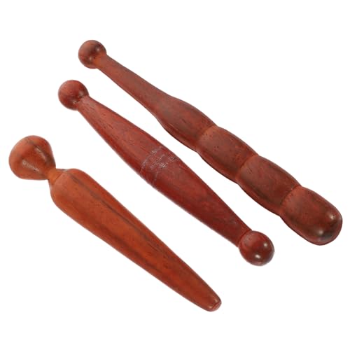 FRCOLOR 15 stuks voetmassageapparaat massageapparaten van hout reflexologie massagegereedschap acupunctuurpunt massageapparaat voetmassagestolen geurend hout stok hulpgereedschap massagestaaf rode