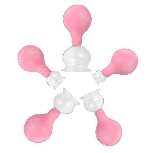 PACKOVE 5 Stuks Cupping Apparaat Siliconen Zuignap Zuignappen Voor Glas Zuignappen Voor Lichaam Glazen Beker Gezichtszuignappen Vacuüm Kan Glazen Zuignappen Vacuüm Herbruikbaar