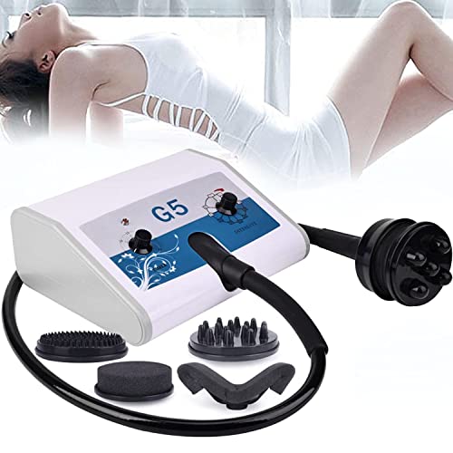 DEEJOO G5 elektrische afslankmassager, vibrerende massage-afslankmachine, elektrische full-body shaper, bodymanagementmachine, met 5 massagekoppen