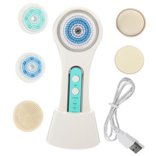 POPETPOP 1 Set gezichtsreinigingsborstel elektrische gezichtsreiniger gezichtsreinigingsmachine poriënreiniger olie-reiniger voor gezicht gezichtsverzorging reiniger gezichtsborstel massage