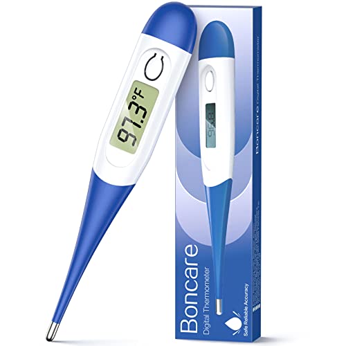 Boncare Thermometer voor volwassenen, digitale mondelinge thermometer voor koorts, basale thermometer met 10 seconden snelle lezing