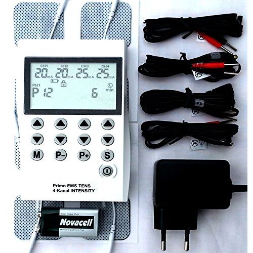 Hightech TENS Apparaat 4-kanaals EMS apparaat 220 volt prikkelstroom apparaat 50 programma's spierstimulator pijntherapie elektrotherapie spieropbouw incl. Elotec gezondheids-cd