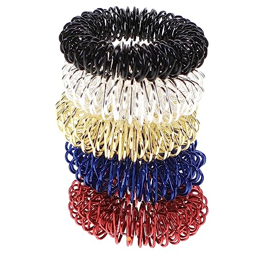 BUTIFULSIC Ringen 5 Stuks Kinderspeelgoed Fidget Speelgoed Voor Kinderen Vinger Friemelt Chinese Geneeskunde Ring Chinese Massagering Vinger Massagerol Edamame Hand Speelgoed-