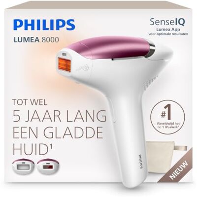 Philips Lumea 8000 IPL-ontharingsapparaat – Langdurig alternatief voor laserontharing zoals in de salon, eenvoudig thuisgebruik, Medical Grade Safety, 2 opzetstukken voor lichaam & benen, BRI934/00 Philips Lumea 8000 IPL-ontharingsapparaat – Langdurig alternatief voor laserontharing zoals in de salon, eenvoudig thuisgebruik, Medical Grade Safety, 2 opzetstukken voor lichaam & benen, BRI934/00