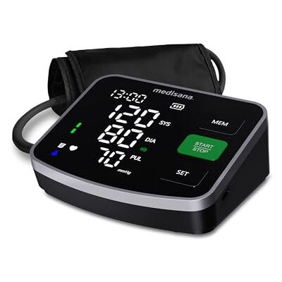 Medisana BU 520 bovenarm bloeddrukmeter, XXL grote manchet bloeddrukmeter en hartslagmeter, verkeerslichtkleurenschaal, indicatie van onregelmatige hartslag en geheugenfunctie Medisana BU 520 bovenarm bloeddrukmeter, XXL grote manchet bloeddrukmeter en hartslagmeter, verkeerslichtkleurenschaal, indicatie van onregelmatige hartslag en geheugenfunctie