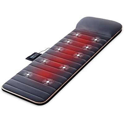 Snailax Massagemat met 10 vibratiemotoren, massagepad met warmte, elektrisch full-body massageapparaat met 4 therapie-verwarmingskussens, massagestoelkussen, cadeaus voor mannen en vrouwen Snailax Massagemat met 10 vibratiemotoren, massagepad met warmte, elektrisch full-body massageapparaat met 4 therapie-verwarmingskussens, massagestoelkussen, cadeaus voor mannen en vrouwen