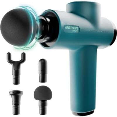 Beurer Antelope BOOM massagepistool, compact massagepistool met 4 opzetstukken voor ontspanning en regeneratie, krachtige triggerpointmassage, spiermassageapparaat met 5 intensiteitsniveaus & batterij Beurer Antelope BOOM massagepistool, compact massagepistool met 4 opzetstukken voor ontspanning en regeneratie, krachtige triggerpointmassage, spiermassageapparaat met 5 intensiteitsniveaus & batterij