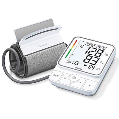 Beurer BM 51 easyClip bovenarm bloeddrukmeter met innovatieve clip-manchet voor eenvoudige toepassing met slechts één handbeweging, volautomatische bloeddruk- en polsslagmeting aan de bovenarm Beurer BM 51 easyClip bovenarm bloeddrukmeter met innovatieve clip-manchet voor eenvoudige toepassing met slechts één handbeweging, volautomatische bloeddruk- en polsslagmeting aan de bovenarm