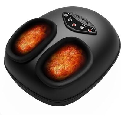 Snailax Voetreflexzone-massageapparaat met warmte, elektrisch Shiatsu voetmassageapparaat met kneedmassage en luchtcompressie, voetwarmer met timer, wellnesscadeau voor vrouwen en mannen Snailax Voetreflexzone-massageapparaat met warmte, elektrisch Shiatsu voetmassageapparaat met kneedmassage en luchtcompressie, voetwarmer met timer, wellnesscadeau voor vrouwen en mannen