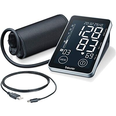 Beurer bloeddrukmeter voor de bovenarm BM 58, met sensor-touchknoppen, verlicht XL-display, USB-interface Beurer bloeddrukmeter voor de bovenarm BM 58, met sensor-touchknoppen, verlicht XL-display, USB-interface