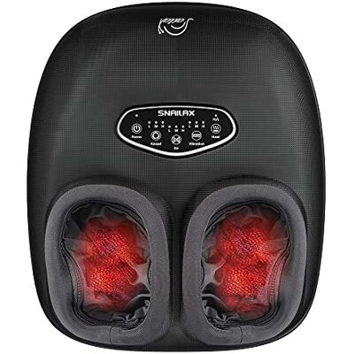 Snailax Shiatsu Voetmassageapparaat met warmte, kneden, compressie en vibratie, 15 minuten timer, wasbare beschermhoezen, voor thuis, kantoor en cadeau-idee Snailax Shiatsu Voetmassageapparaat met warmte, kneden, compressie en vibratie, 15 minuten timer, wasbare beschermhoezen, voor thuis, kantoor en cadeau-idee