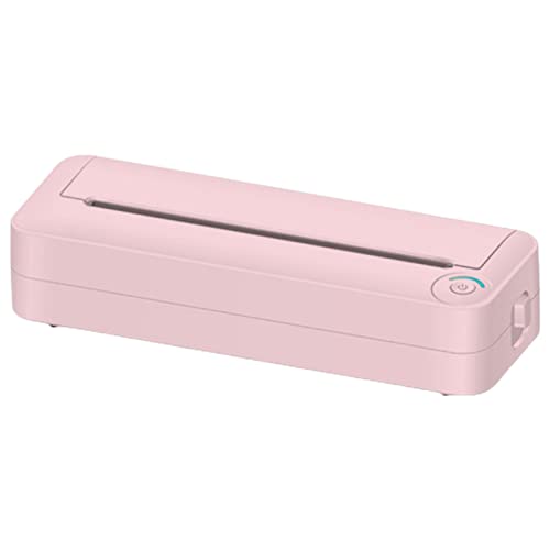 Generic Printer, draagbare printer, inktloze printer, draadloze Bluetooth-printer, printers voor thuisgebruik, ondersteunde systemen Android, IOS, papiercapaciteit A4 (roze met 1 rol afdrukpapier)