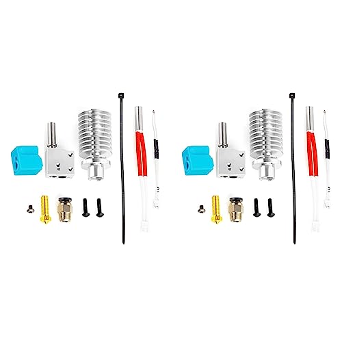 VEMART 2X 3D Printer Extruder Kit Hot End voor Anycubi Plus/Max Vyper Hoofd 24 V Thermistor NTC 100 K