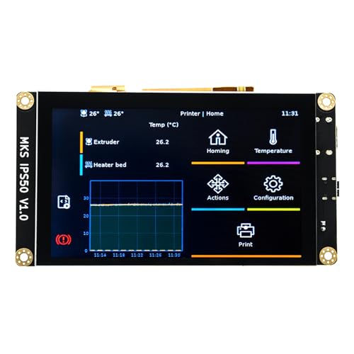 Miaelle IPS50 display, 5 inch capacitief scherm, 800 x 480 display, TFT-display, USB type C 3D-printeronderdelen, accessoires, onderwijs- en opleidingsinstellingen