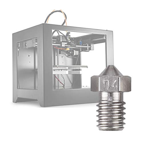 ASHATA 5 Stuks 3D Printer Extruder Nozzle RVS Extruder Nozzle 0.2mm, 0.4mm 0.6mm 0.8mm 1.0mm voor 1.75mm Pla Abs 3D Printer