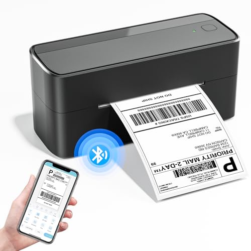 Phomemo Bluetooth-etikettenprinter, DHL thermische 4x6-etikettenprinter, Bluetooth-etiketteringsapparaat Etikettenprinter voor streepjescode, Amazon, Etsy, Shopify, Royal Mail, DHL, FedEx, UPS enz.