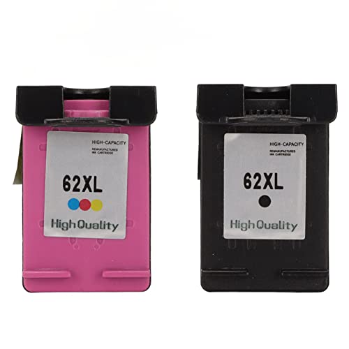 Mrisata 62xl Inktcartridges 62xl Cartridges Vervanging 2 Stks Inktcartridges 62xl Gekleurde Zwarte Printcartridges Vervanging voor voor Officejet 200 258 5540 5542 5640 7640 Printer