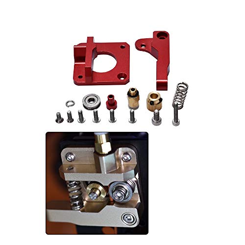 Greendhat printerdelen MK8 Extruder 1.75MM Filament CR10 Bowden Extruder Extrusion Gear voor Magician CR-7 CR-8 CR-10 3D Printer Onderdelen Blok Reprap Detl Reparatie Onderdelen (Kleur: Rood, Maat: Left Way)