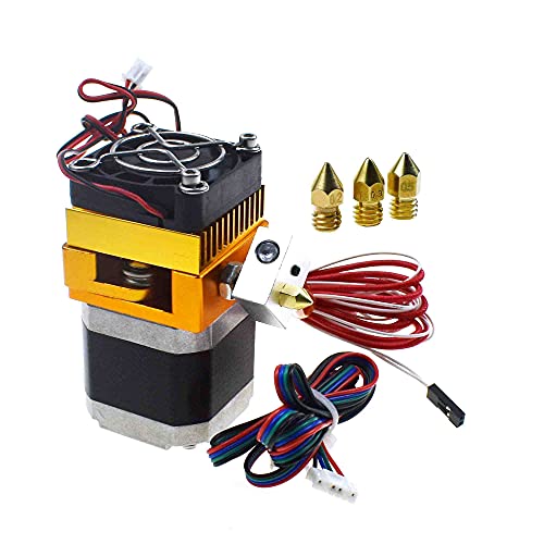 Reland Sun Alle Metalen MK8 Extruder, 3D Printer Extruders Hotend Kit met 0.2/0.3/0.4/0.5mm Nozzle Print Head voor 3D Printer 1.75mm Filament ondersteund (MK8 Extruder KIT)