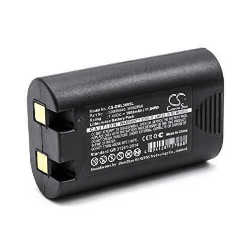 vhbw Li-Ion batterij 1600mAh (7.4V) compatibel met printer, kopieerapparaat, scanner, labelprinter, Dymo Rhino 4200, 5200