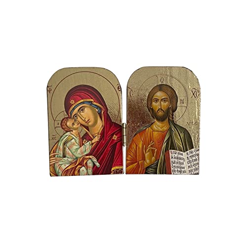 Dell Religieuze artikelen, icoon heilige tweeluik 10 x 7,5 cm