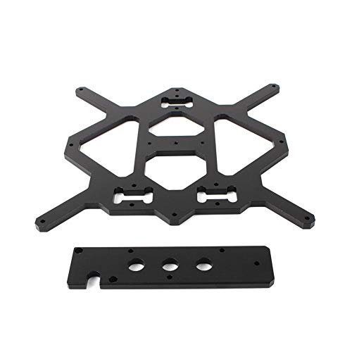 Greendhat printerdelen Zwart Aluminium Profiel Y Vervoer Z Bodemplaat voor Prusa Mini 3D Printer Onderdelen met 3 PCS U-bouten Holding Reparatie Onderdelen