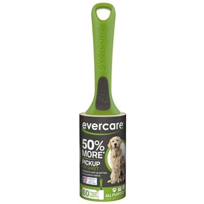 Evercare Voordeelverpakking van 5 reuze extreme stick navulbare pluisrollers, 60 vellen elk Evercare Voordeelverpakking van 5 reuze extreme stick navulbare pluisrollers, 60 vellen elk
