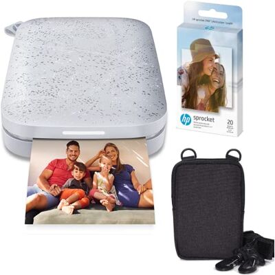 HP Sprocket Draagbare Instant Fotoprinter, 2 x 3 inch, (Wit) Zink Papierbundel HP Sprocket Draagbare Instant Fotoprinter, 2 x 3 inch, (Wit) Zink Papierbundel