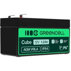 Green Cell AGM Accu 12V 1,2Ah Oplaadbare Loodaccu VRLA Onderhoudsvrij Lekvrij voor Speelgoed Kinderauto's Alarmsystemen en Noodstroom UPS Green Cell AGM Accu 12V 1,2Ah Oplaadbare Loodaccu VRLA Onderhoudsvrij Lekvrij voor Speelgoed Kinderauto's Alarmsystemen en Noodstroom UPS