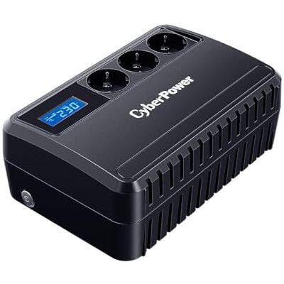 CyberPower BU650EU Line-Interactive USV 650VA/360W LCD, AVR, USB, uitgang (3) Schuko CyberPower BU650EU Line-Interactive USV 650VA/360W LCD, AVR, USB, uitgang (3) Schuko