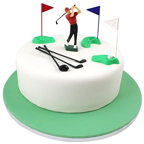 PME Golf decoraties/kunststof cijfers, groen/rood/blauw/wit/zwart, set 13, 17 x 12,1 x 3,6 cm