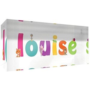 Little Helper herinnering deco acryl transparant gepolijst als diamantstijl illustratief bont met de naam meisjesnaam Louise 5 x 15 x 2 cm klein Little Helper herinnering deco acryl transparant gepolijst als diamantstijl illustratief bont met de naam meisjesnaam Louise 5 x 15 x 2 cm klein