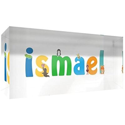Little Helper herinnering deco acryl transparant gepolijst als diamantstijl illustratief bont met de naam de jeune jongens Ismael 5 x 15 x 2 cm klein Little Helper herinnering deco acryl transparant gepolijst als diamantstijl illustratief bont met de naam de jeune jongens Ismael 5 x 15 x 2 cm klein