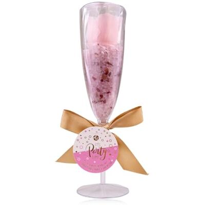 accentra Let's Celebrate Badset voor vrouwen, wellness cadeauset met 100 g badzout en 4 g badroos in champagneglas, met Tea Rose en Velvet geur voor verjaardag, Valentijnsdag en Moederdag accentra Let's Celebrate Badset voor vrouwen, wellness cadeauset met 100 g badzout en 4 g badroos in champagneglas, met Tea Rose en Velvet geur voor verjaardag, Valentijnsdag en Moederdag