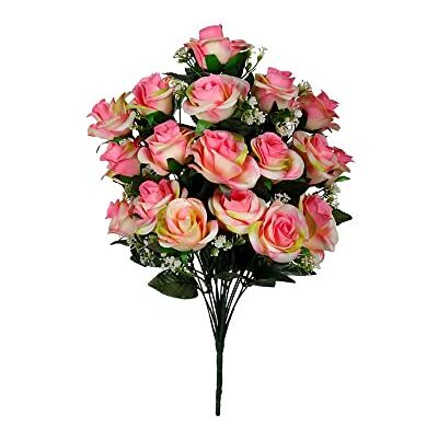 DRW Set van 2 boeketten van lichte rozen 15 koppen, 50 cm DRW Set van 2 boeketten van lichte rozen 15 koppen, 50 cm