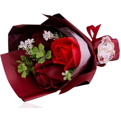accentra Boeket met badrozen, 3 x 6,5 g zeeprozen, badbloemen, badconfetti in rood en wit, cadeau met rozengeur voor moeder, vriendin en partner voor verjaardag, Moederdag, Valentijnsdag accentra Boeket met badrozen, 3 x 6,5 g zeeprozen, badbloemen, badconfetti in rood en wit, cadeau met rozengeur voor moeder, vriendin en partner voor verjaardag, Moederdag, Valentijnsdag