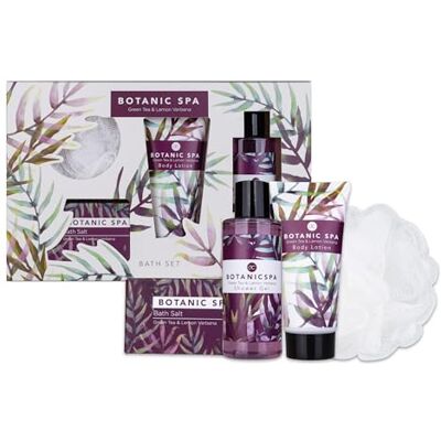 accentra cadeauset voor dames BOTANIC SPA 4-delig badset cadeau met bodylotion, badzout, douchegel & meshspons wellnessset voor dames & meisjes voor verjaardagen & speciale gelegenheden accentra cadeauset voor dames BOTANIC SPA 4-delig badset cadeau met bodylotion, badzout, douchegel & meshspons wellnessset voor dames & meisjes voor verjaardagen & speciale gelegenheden