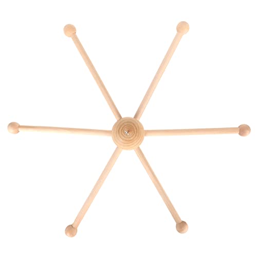 BROLEO Houten Frame Babybedje Hanger Wind voor Stevig Hout Bolvormige Decoratie Balvormige Zespotige Wind voor Set Timmerhout Hardhout Fotohangers