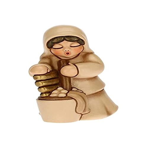 THUN Figuur kribbe Lavandaia kerstdecoratie huis klassieke kribbe, beige variant keramiek 5,5 x 5,8 x 8 cm