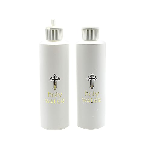 Acahhotxx 2/5Pc Heilige Water Fles Kruis Religie Container Organisatoren Bidden Levert Voor Thuis Kerk Christelijke Doop Religieuze Heilige Water Fles Glas Leeg