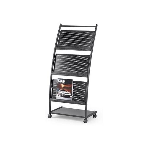 WTMY Magazine Rack Krant Rack Informatie Tijdschrift Rack Opslag Boek Rack Metalen Ijzer Vloer Mobiele Publiciteit Display Rack Organizer Rack